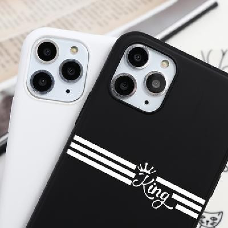 Пара Король и Королева Чехол для телефона для iPhone 12 11 Pro X XR XS Max 8 7 6 Plus SE 2020 Samsun