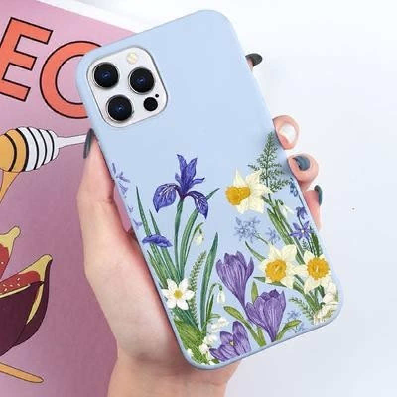 Бабочка Лаванда Цветок Чехол для iPhone 13 12 11 Pro Max XR Xiaomi Redmi Note 8 9 10 Pro Max 9A Sams