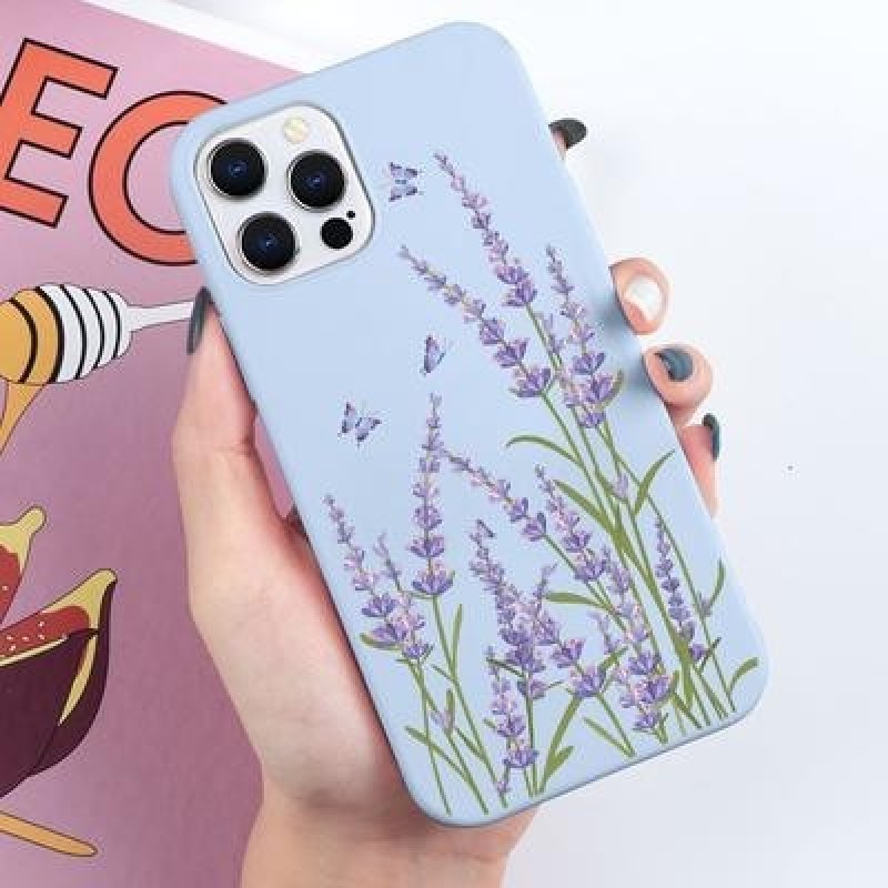 Бабочка Лаванда Цветок Чехол для iPhone 13 12 11 Pro Max XR Xiaomi Redmi Note 8 9 10 Pro Max 9A Sams