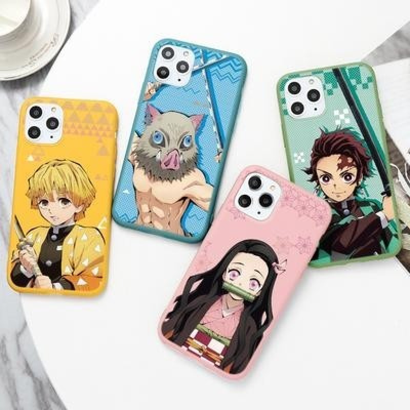 Демон Slayer Аниме Чехол для телефона для iPhone 12 11 Pro 8 7 6 Plus 5s SE 2020 X XR XS Max Samsung