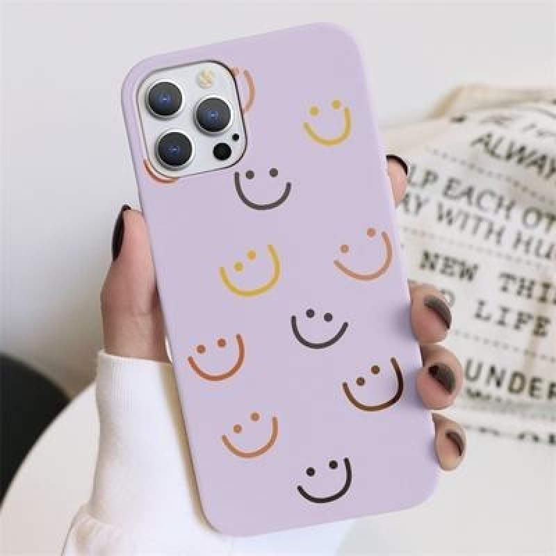 Влюбленные Смайлик Мягкий чехол для iPhone 12 11 Pro Max XR 7 X Samsung A52 A32 A50 A51 S21 A12 A72