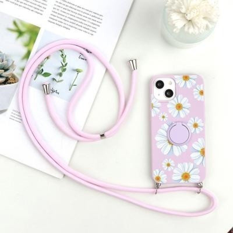 Фиолетовый Складной стенд Crossbody Ремешок Чехол для телефона для iPhone 14 13 12 11 XR X Xiaomi Re