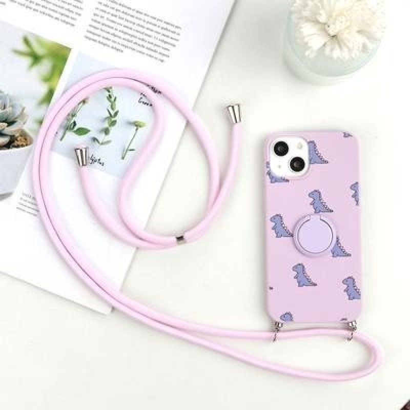 Фиолетовый Складной стенд Crossbody Ремешок Чехол для телефона для iPhone 14 13 12 11 XR X Xiaomi Re