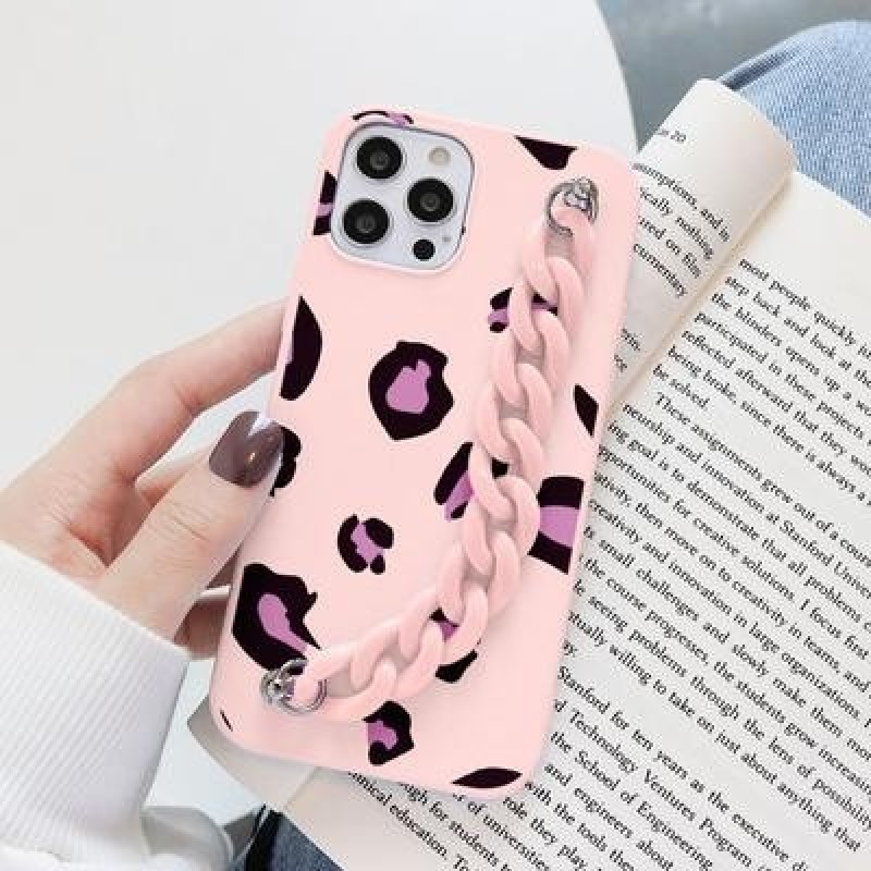 Пары Леопардовый принт Цепи Чехол для телефона для iPhone 11 12 Pro 8 7 6 Plus X XR XS Max SE 2020 X