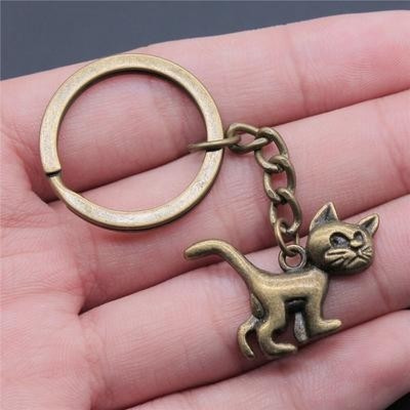 1 шт 30x22mm Cat Charms Брелок идеи подарков