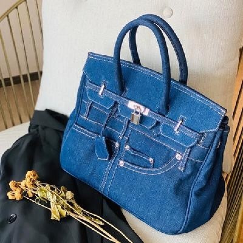 Большая емкость Женщины Tote Сумочка Джинсовая Энима Элегантная Леди Плечо Crossbody Сумки Высокое к