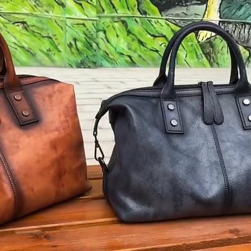 Ретро Женская сумка Подлинная кожа Леди Сумочка Натуральная Мягкая Коровья кожа Ручная роспись Больш