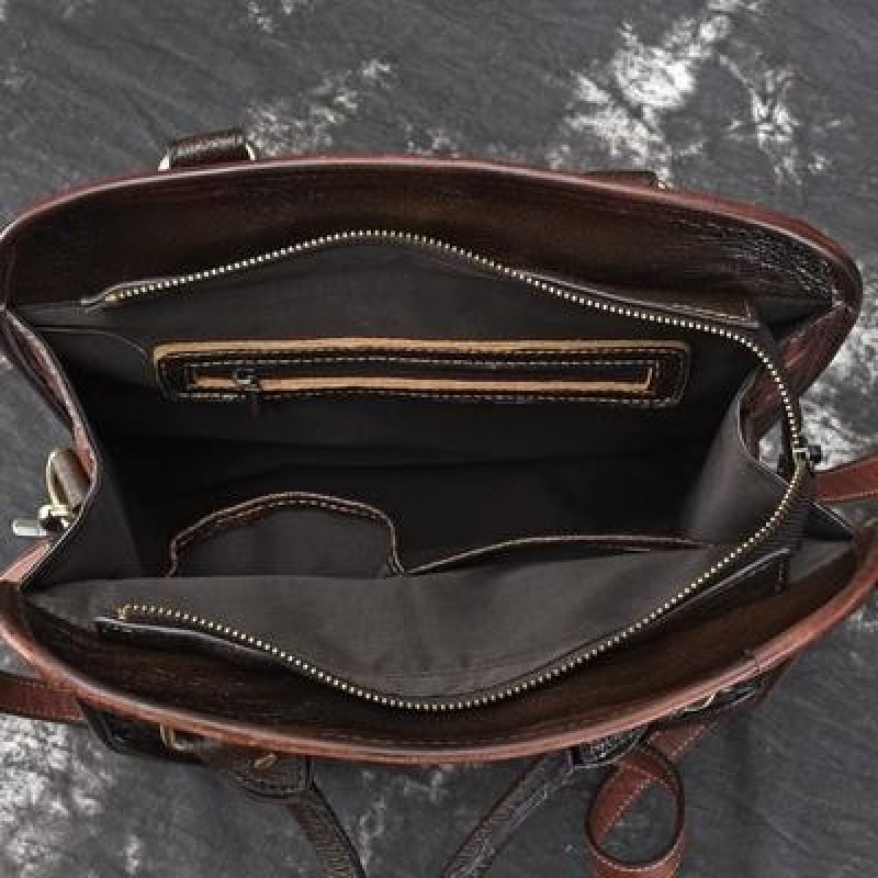 Винтаж Подлинная кожа Totes Женщины Письмо Молния Crossbody & Плечо Сумки Универсальная сумка-ме