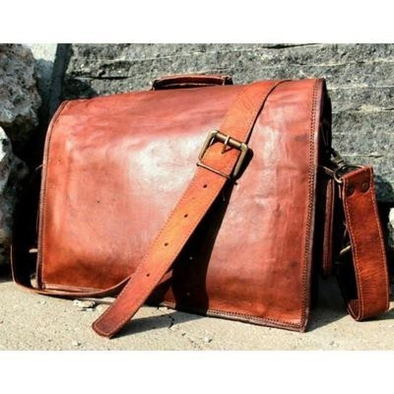 Винтажная сумка через плечо из натуральной кожи портфель для ноутбука для мужчин