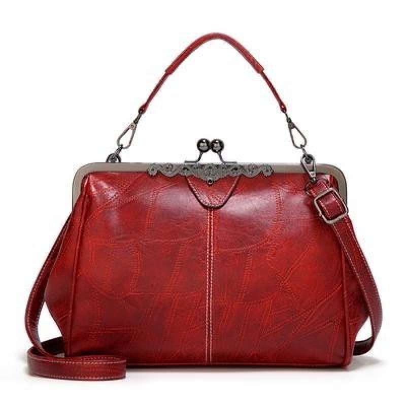 Винтаж Pu Кожа Плечо Сумки Мессенджер Дамы Crossbody Сумка Дизайнер Женские сумки Женские ретро Tote