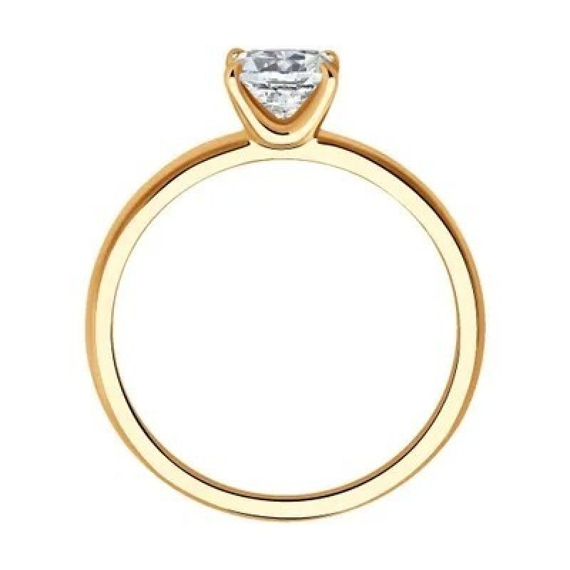SOKOLOV Diamonds, Кольцо из золота с бриллиантом, 9010101-47, бриллиант gia, украшение из красного з
