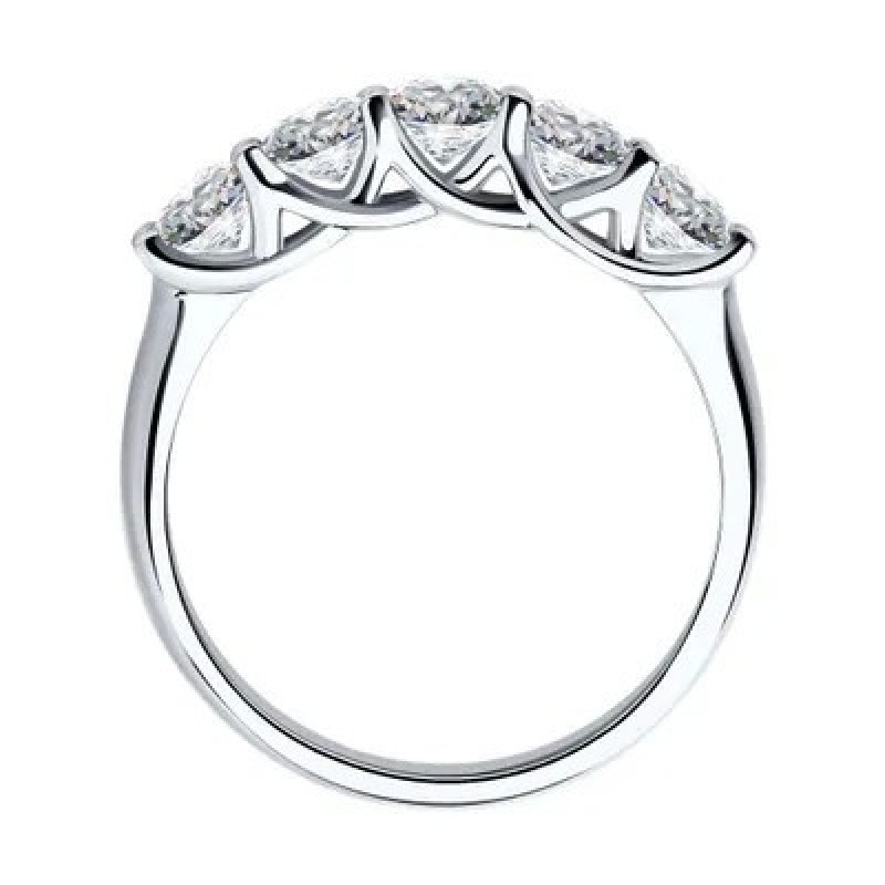 SOKOLOV Diamonds, Кольцо из белого золота с бриллиантами, 1012285-3, 585 проба