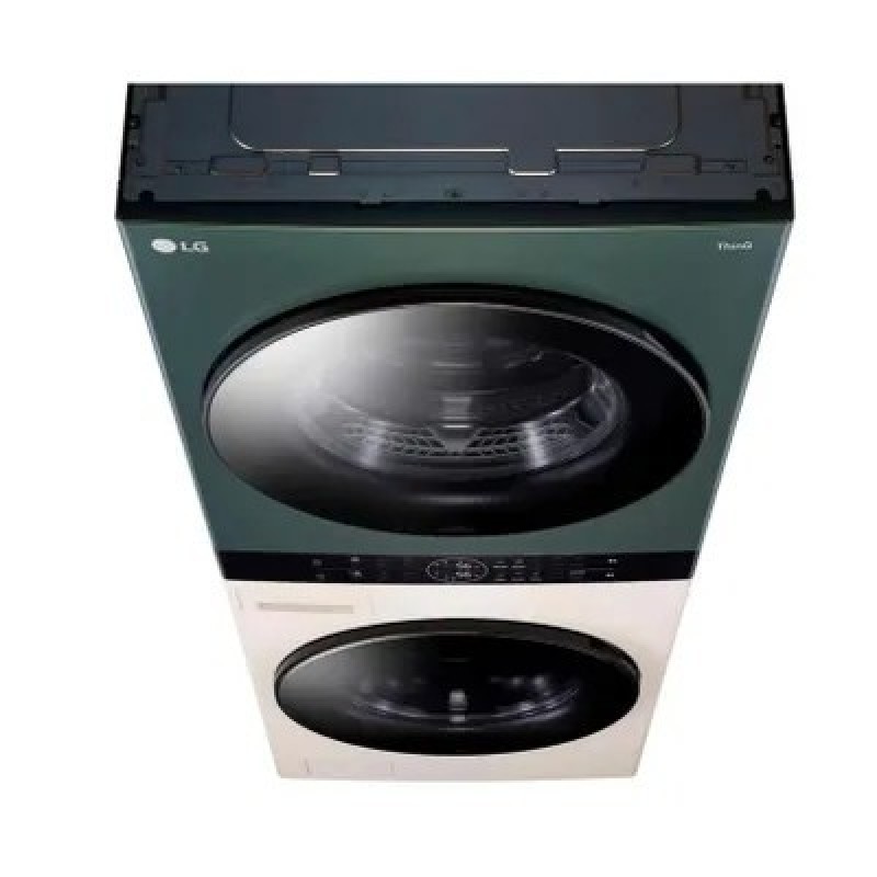 Стиральная машина LG Wash Tower Objet W1S1CVKK2HM, бежевый, зеленый