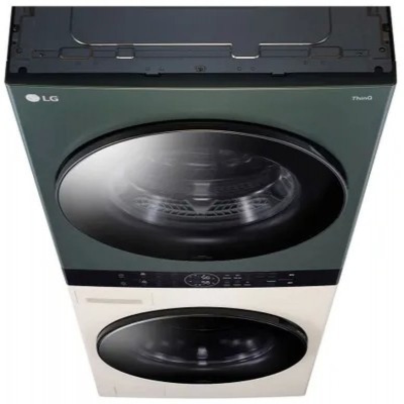 Стиральная машина LG WashTower W1S1CVKK2HM, бежевый, зеленый